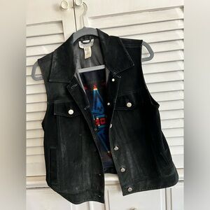 Pendleton Small REAL SUEDE LEATHER jacket. Silver buttons vintage look